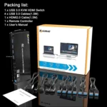 KVM401A 4 Ports USB 3.0 Shared Device HDMI KVM Switch HUB Shared Converter - Image 9