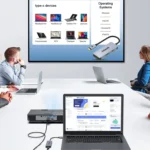 QGeeM UH03-1 USB3.0 Multifunctional Docking Station Type-C PD100W HUB - Image 6