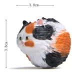 Round Little Tiger Cat Keychain Cartoon Key Ring Ornament - Image 3