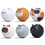 Round Little Tiger Cat Keychain Cartoon Key Ring Ornament - Image 5