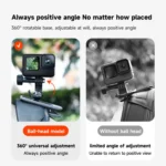 TELESIN 360 Degree Rotation Magnetic Backpack Clip Clamp Mount For Action Camera - Image 5