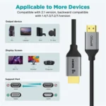 QGeeM QG-AV17 HDMI To HDMI Connection Cable Support 8K&60Hz - Image 5