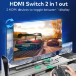 llano LCTS502G 2 In 1 Out 2-Way Conversion HDMI Switcher Version 2.1 8K Ultra HD Video - Image 14
