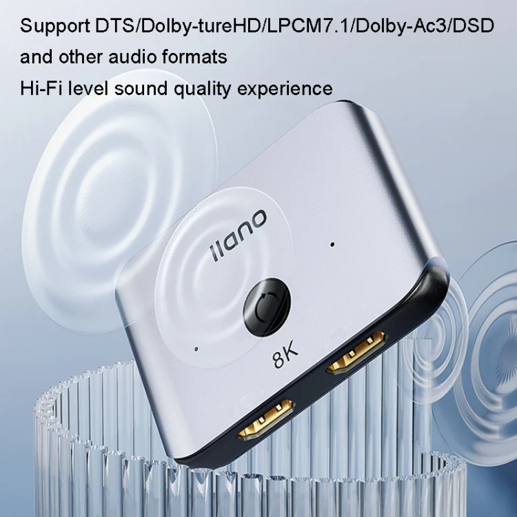 TBD06036536_4.webp llano LCTS502G 2 In 1 Out 2-Way Conversion HDMI Switcher Version 2.1 8K Ultra HD Video - Image 5