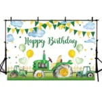 Farm Tractor Photography Backdrop Cloth Birthday Party Decoration Supplies - Image 2