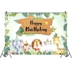 Animal Kids Birthday Party Backdrop Cloth Tapestry Decoration Backdrop Banner Cloth