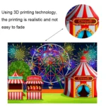 150 x 100cm Circus Amusement Park Ferris Wheel Photography Background Cloth - Image 4