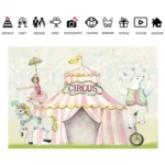 150 x 100cm Circus Clown Show Party Photography Background Cloth Decorative Scenes - Image 3