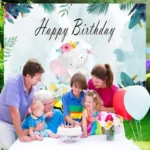 150x100cm Cartoon Cute Elephant Birthday Theme Party Decoration Photography Background Cloth - Image 5