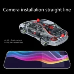 Anytek A6 5 inch HD Dual Record Lens Driving Recorder Car Rear View Mirror Image Car - Image 13