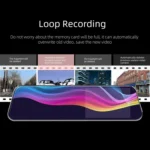 Anytek A6 5 inch HD Dual Record Lens Driving Recorder Car Rear View Mirror Image Car - Image 10