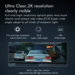 Anytek M12+ 9.66 Inch Large Screen Dual-Record Driving Recorder 2K Touch Screen Parking Video Reversing Image - Image 6