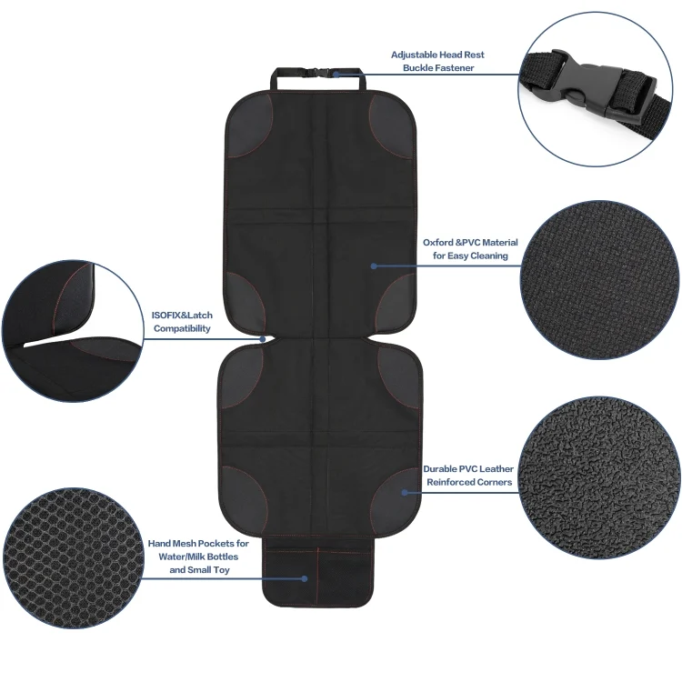 TBD06037068_B2.webp 2pcs Child Car Seat Protector Non-Slip Base Material + Waterproof 600D Fabric - Image 3