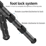 Carbon Fiber Monopod Travel Shooting Mobile Phone Live Selfie Bracket Retractable Portable Monopod - Image 7