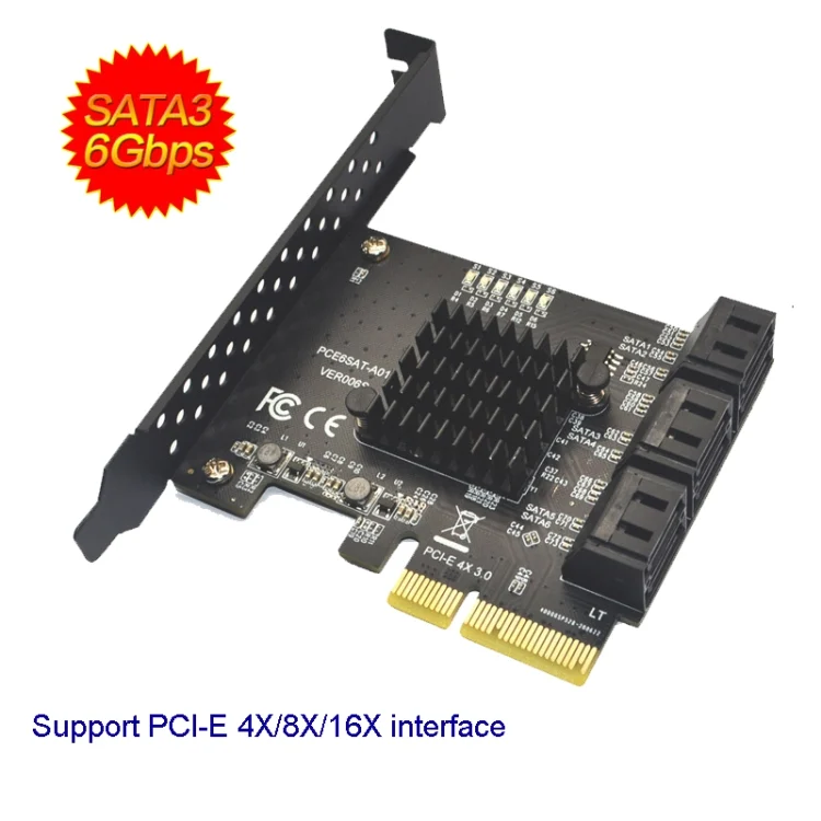 TBD06037261_B1.webp SATA 3.0 Adapter Expansion Card ASMedia ASM1166 Converter - Image 2