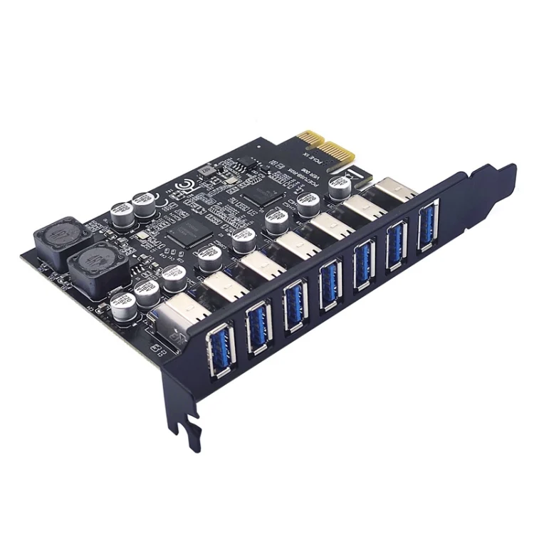 TBD06037266_1.webp PCE7USB-R05  PCI-E To USB 3.2 GEN1 7-Port 19PIN Expansion Card Super Speed 5Gbps - Image 2