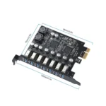 PCE7USB-R05  PCI-E To USB 3.2 GEN1 7-Port 19PIN Expansion Card Super Speed 5Gbps - Image 3