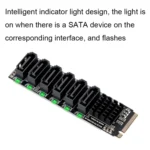 M2 M-EKY PCIE3.0 To SATA6G Transfer Expansion Card 6 Port Hard Disk Expansion Adapter Card - Image 4