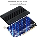NVMe M.2 MKEY SSD RAID Array Motherboard PCIE Split Card Heatsink - Image 3
