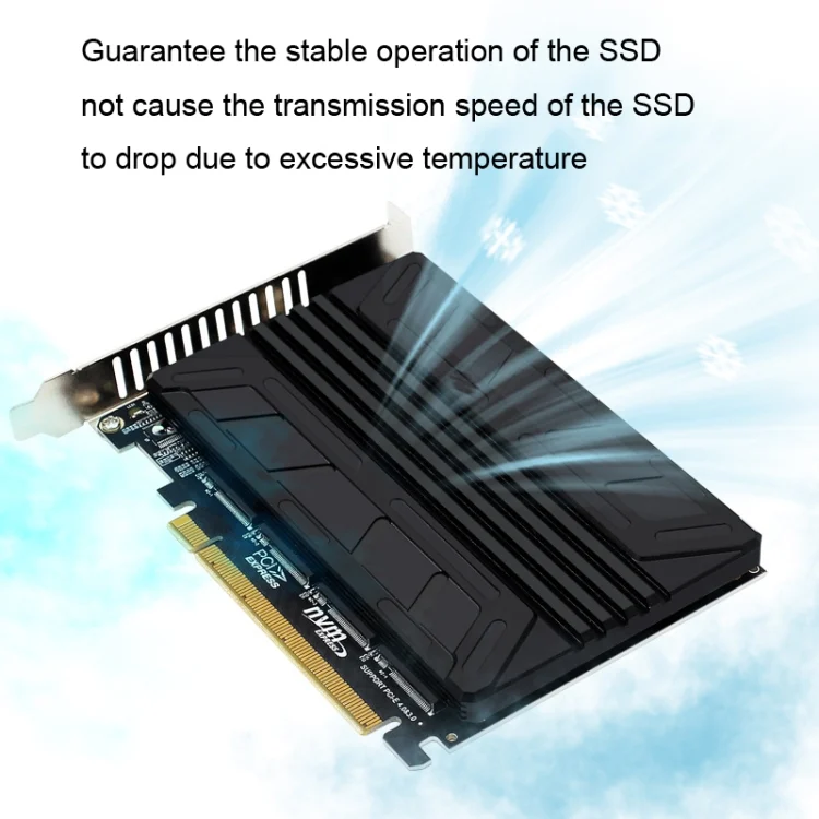 TBD06037302_3.webp NVMe M.2 MKEY SSD RAID Array Motherboard PCIE Split Card Heatsink - Image 4