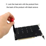 NVMe M.2 MKEY SSD RAID Array Motherboard PCIE Split Card Heatsink - Image 7