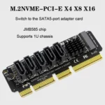 M.2NVME-PCIE X4 / X8 / X16 Rotor SATA5 Port Transfer Card JMB585 Chip - Image 2