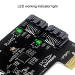 PCIE 2 Port SATA 3.0 Expansion Card 6Gbps Computer Desktop Chassis Conversion Card - Image 3