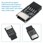 USB 2.0 Front Panel Header USB 9pin To USB 2.0 Type-E Internal Adapter - Image 4