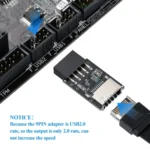 USB 2.0 Front Panel Header USB 9pin To USB 2.0 Type-E Internal Adapter - Image 5