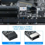 USB 2.0 Front Panel Header USB 9pin To USB 2.0 Type-E Internal Adapter - Image 6