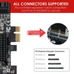 PCI-E 1X GEN3 To SATA3.0 Expansion Card 2 Ports 6Gbps Transfer Expansion IPFS Hard Disk - Image 4