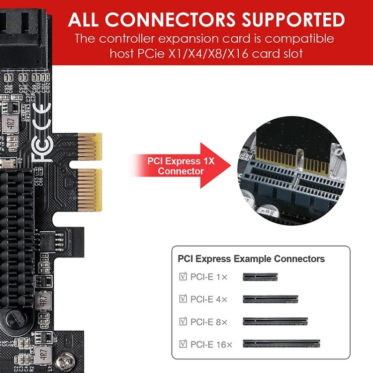 TBD06037345_3.webp PCI-E 1X GEN3 To SATA3.0 Expansion Card 2 Ports 6Gbps Transfer Expansion IPFS Hard Disk - Image 4