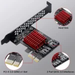 PCI-E 1X GEN3 To SATA3.0 Expansion Card 2 Ports 6Gbps Transfer Expansion IPFS Hard Disk - Image 5
