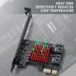 PCI-E 1X GEN3 To SATA3.0 Expansion Card 2 Ports 6Gbps Transfer Expansion IPFS Hard Disk - Image 6