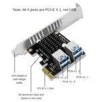 PCIE To PCI-E4 Port USB3.0 Expansion Card Graphics Card Extension - Image 3