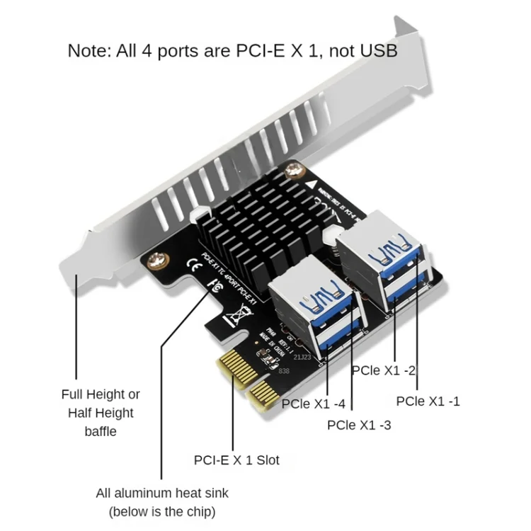 TBD06037362_B2.webp PCIE To PCI-E4 Port USB3.0 Expansion Card Graphics Card Extension - Image 3