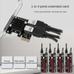 PCIE To PCI-E4 Port USB3.0 Expansion Card Graphics Card Extension - Image 6