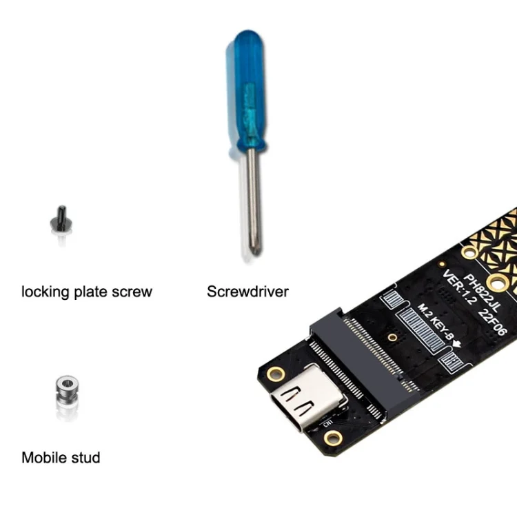 TBD06037377_B5.webp NGFF M.2 Bkey SATA Hard Disk SSD To USB3.1 Type-C / USB-C Expansion Card Conversion Board - Image 6