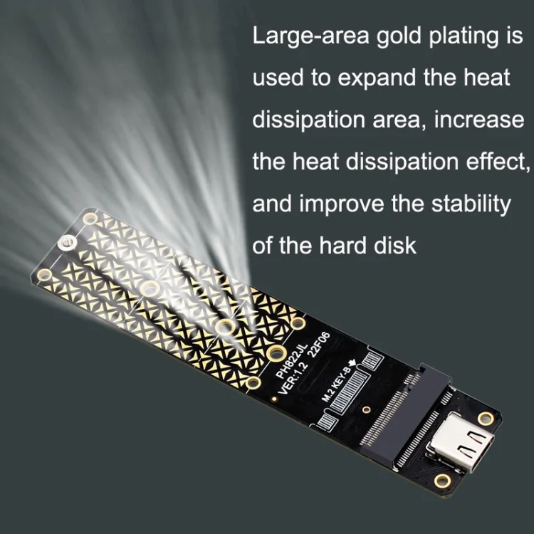 TBD06037377_B8.webp NGFF M.2 Bkey SATA Hard Disk SSD To USB3.1 Type-C / USB-C Expansion Card Conversion Board - Image 9
