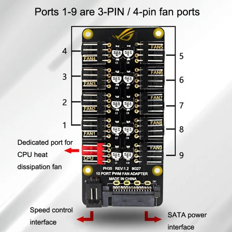 TBD06037379_B5.webp PWM Fan Hub Desktop Computer CPU Fan Expander Supports 3Pin&4Pin - Image 6