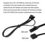 PWM Fan Hub Desktop Computer CPU Fan Expander Supports 3Pin&4Pin - Image 10
