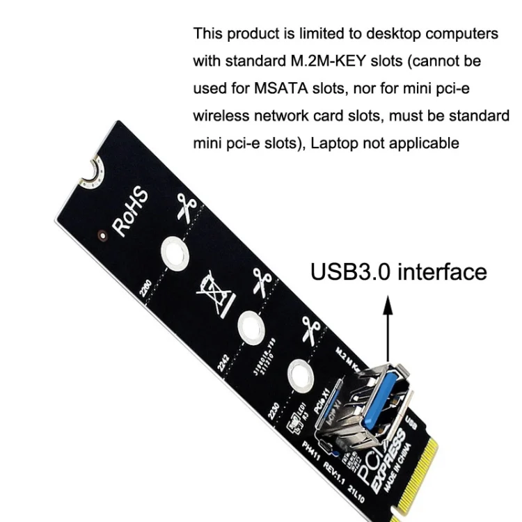 TBD06037381_B1.webp 5pcs NGFF M.2 Rotor PCI-E Channel USB3.0 Transfer Card Graphics Extension Transfer - Image 2