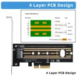 2pcs M.2 Riser Card NVMe SSD to PCI-E X4 4.0 GEN4 - Image 7
