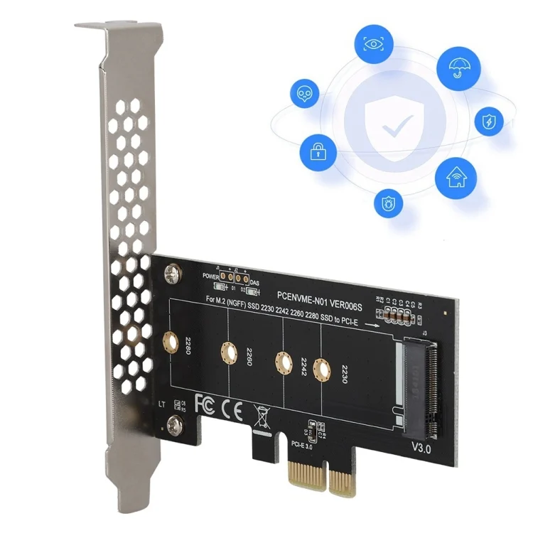 TBD06037407_B3.webp PCI-E 1X To M.2 NVME KEY-M SSD Riser Card Adapter - Image 4