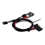 USB2.0 9pin To Dual 9pin Header HUB 1 to 2 Extension Connector Adapter with SATA Power Cable - Image 2