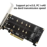 PCI-E X8 Double Disk Transfer Card NVME M.2 MKEY SSD RAID Array Expansion Adapter - Image 7