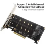 PCI-E X8 Double Disk Transfer Card NVME M.2 MKEY SSD RAID Array Expansion Adapter - Image 8