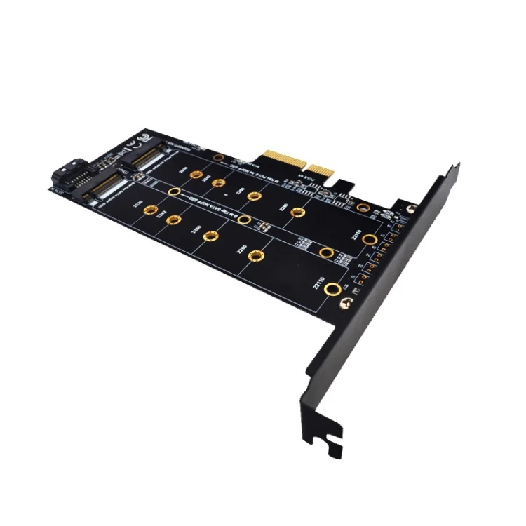 TBD06037459_2.webp M.2 PCIe SSD Adapter Card PCIE 4x to M.2 Key M B Dual Interface Card - Image 3