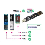 USB3.1 10Gbps GEN2 To NVME SATA Dual Protocol M.2 SSD Riser Card - Image 3