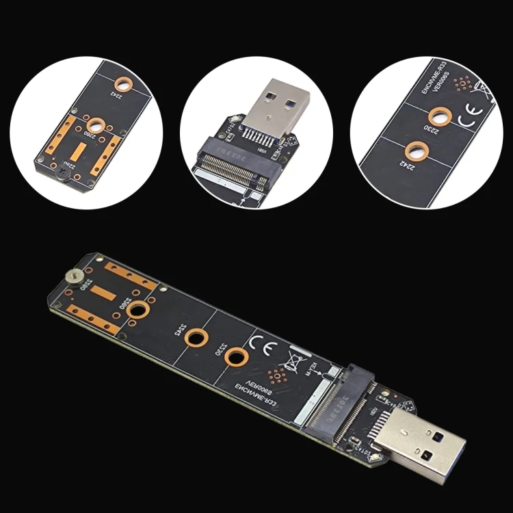 TBD06037460_6.webp USB3.1 10Gbps GEN2 To NVME SATA Dual Protocol M.2 SSD Riser Card - Image 7